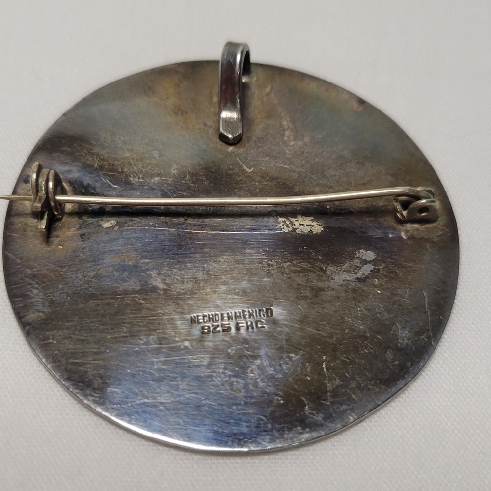 💢💢925 SILVER VINTAGE HECHO EN MÉXICO PENDANT - Picture 5 of 12
